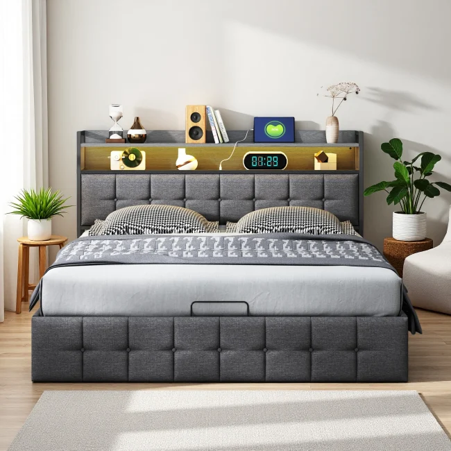 StayPlay Runaway Tweepersoonsbed 140x200cm – Grijs met lattenbodem