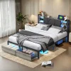 StayPlay Runaway Bed 140x200cm – PU-leer met USB-oplaadpoort