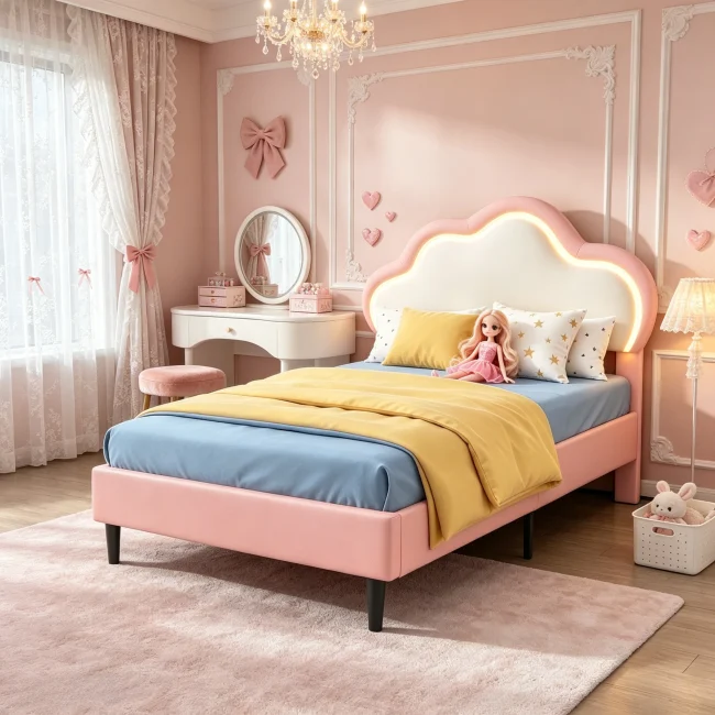 StayPlay Runaway Kinderbed 90x200cm met LED-verlichting en verstelbare hoogte