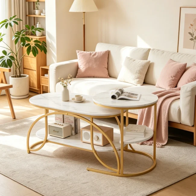 StayPlay Runaway Salontafel – Metaal met opbergruimte en antislip mat