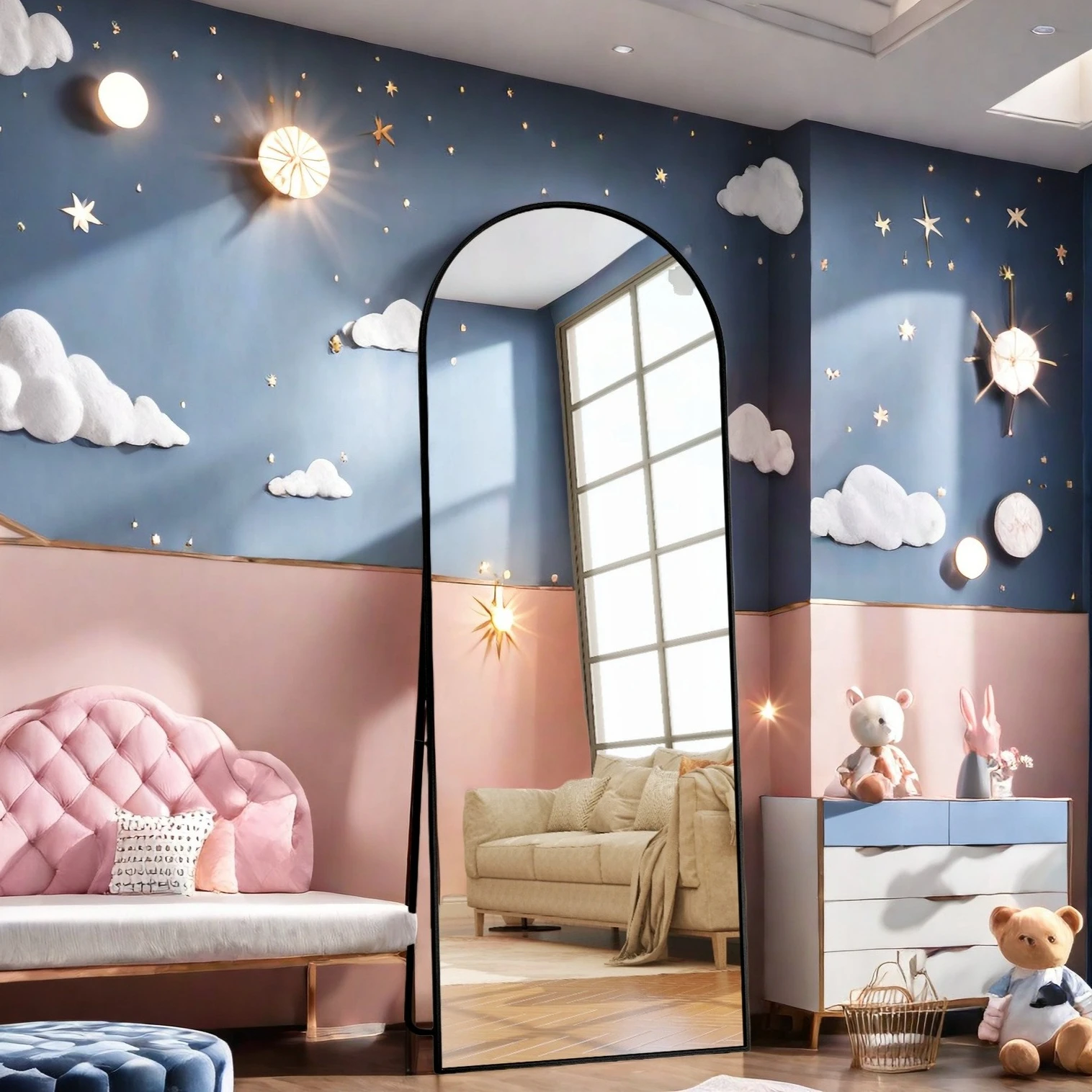 StayPlay Runaway Staande Spiegel – Metaal – Speels