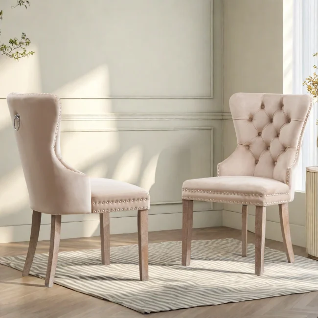 StayPlay Runaway Eetkamerstoel – Fluweel Beige – Serie 1