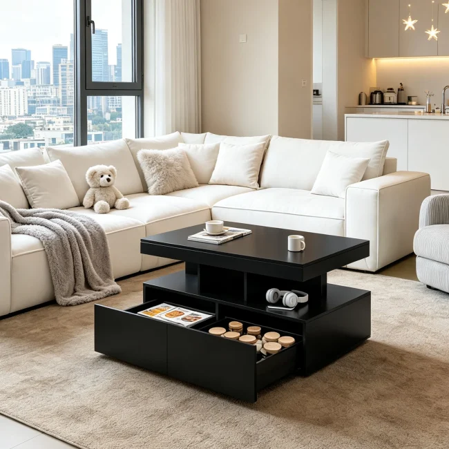 StayPlay Runaway Salontafel 104x53x46cm met opbergruimte en LED-verlichting