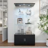 StayPlay Runaway Vitrinekast 79x35x164cm – Hout Wit met LED-verlichting