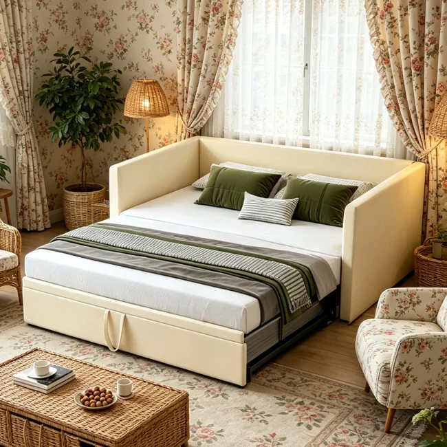 StayPlay Runaway Slaapbank 90/180x200cm – Fluweel met lattenbodem