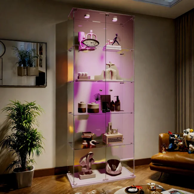 StayPlay Runaway Vitrinekast – Glas met LED-verlichting en gehard glas – Serie 2