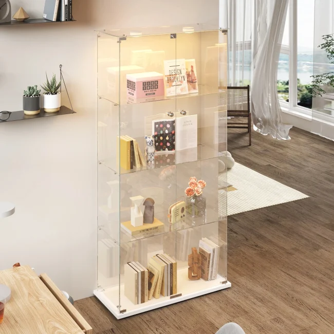 StayPlay Runaway Vitrinekast – Glas Zwart met LED-verlichting en gehard glas – Serie 1