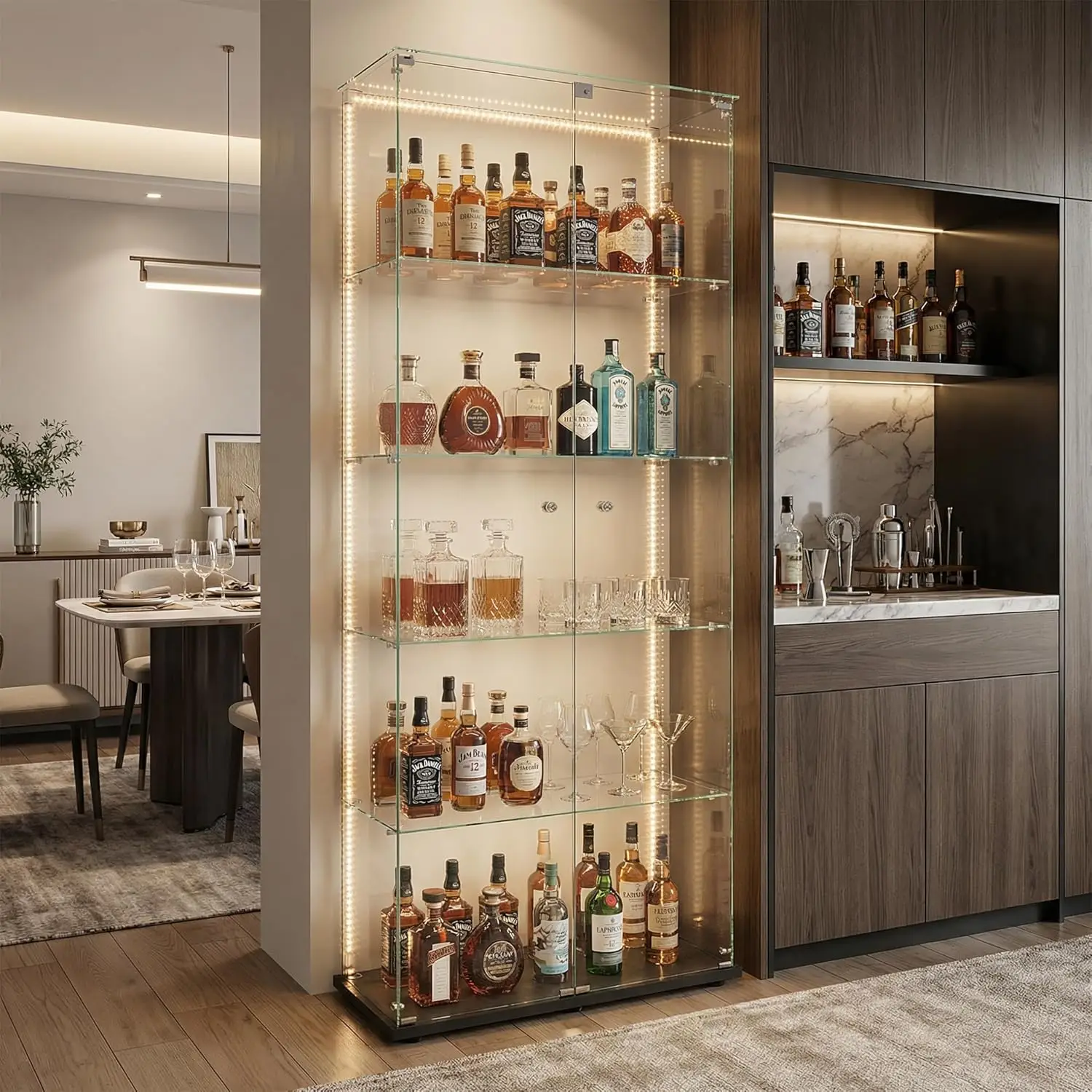 StayPlay Runaway Vitrinekast – Glas met LED-verlichting