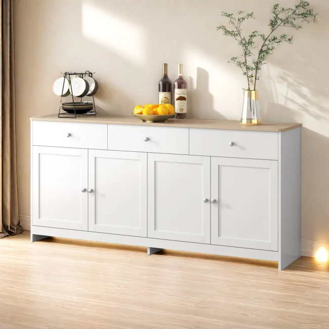 StayPlay Runaway Buffetkast 160x37x75cm met 3 laden, 4 deuren en verstelbare planken – Serie 2