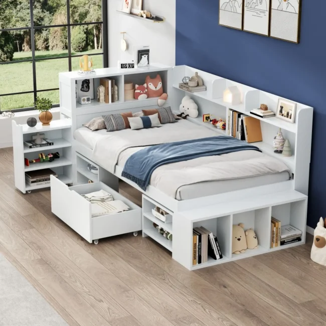StayPlay Runaway Wieg – Wit met opbergruimte