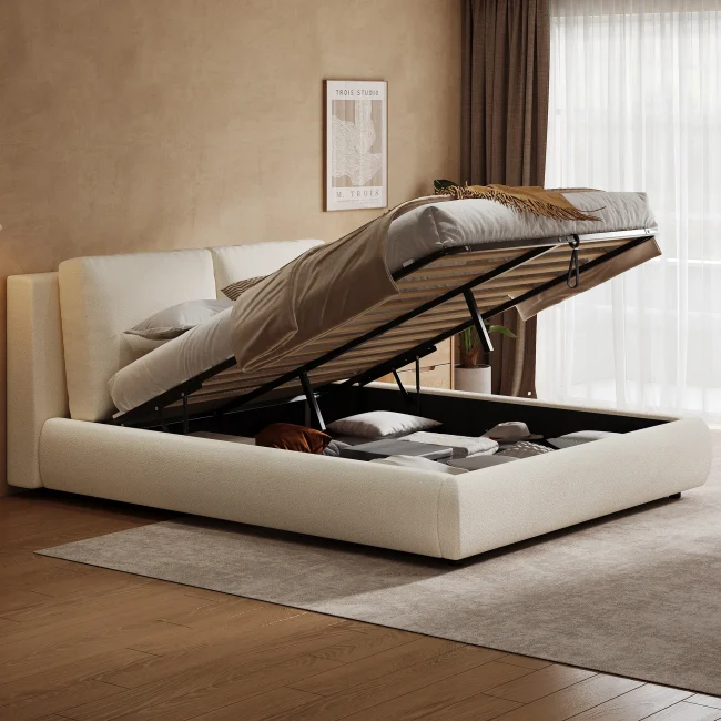 StayPlay Runaway Tweepersoonsbed 180×200cm met hydraulisch opbergsysteem, opbergruimte en lattenbodem