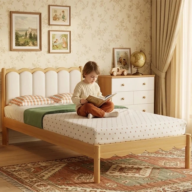 StayPlay Runaway Eenpersoonsbed 90x200cm – Massief Hout met lattenbodem