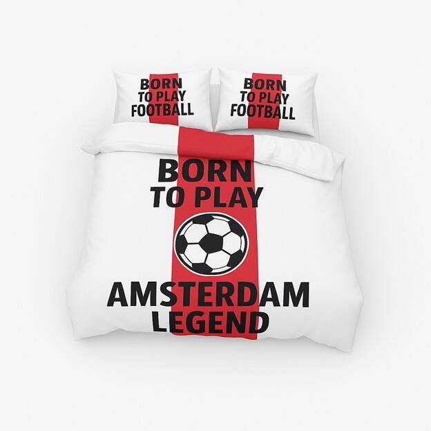 StayPlay Runaway Amsterdam Legend Dekbedovertrek – Born to Play Football – Nieuwe Collectie 2025
