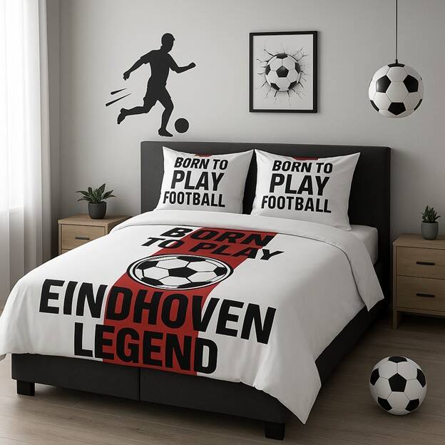 StayPlay Runaway Eindhoven Legend Dekbedovertrek – Born to Play Football – Nieuwe Collectie 2025