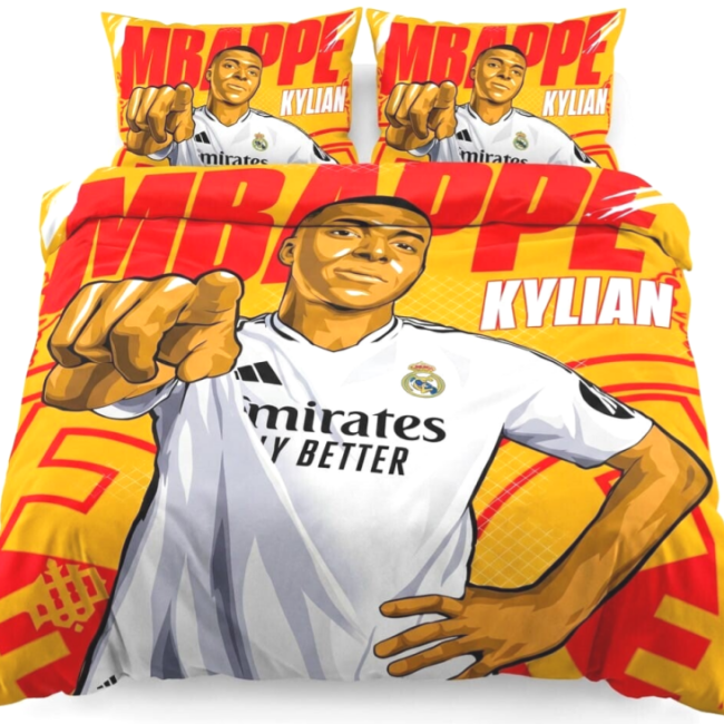 StayPlay Runaway Kylian Mbappé | Voetbal Dekbedovertrek Inclusief Kussensloop