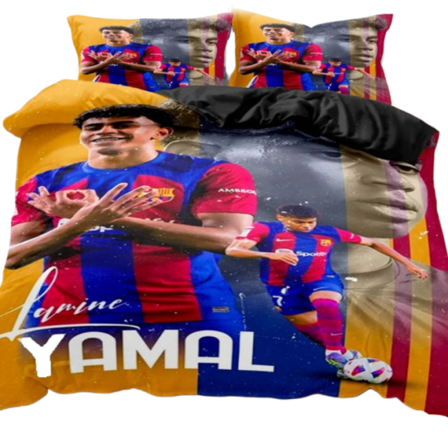 StayPlay Runaway Lamine Yamal | Voetbal Dekbedovertrek Inclusief Kussensloop