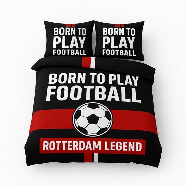 StayPlay Runaway Rotterdam Legend Dekbedovertrek – Born to Play Football – Nieuwe Collectie 2025