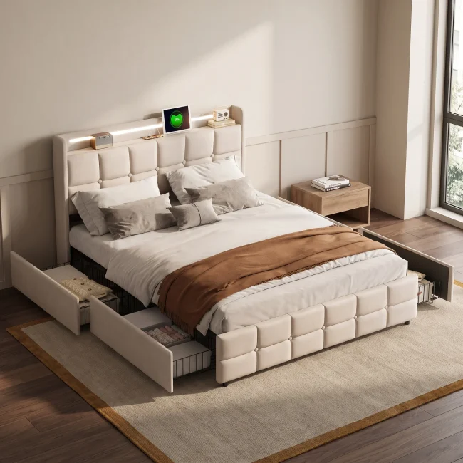 StayPlay Runaway Bed 140x190cm – Beige 233020
