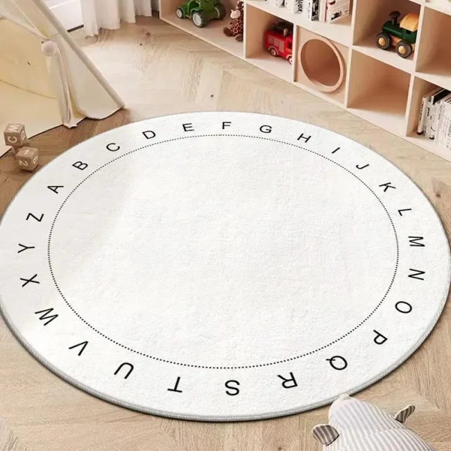 Schattig spiraalpatroon rond speels zacht pluche antislip warme home decor mat voor kinderkamer kinderkamer speelruimte slaapkamer decor