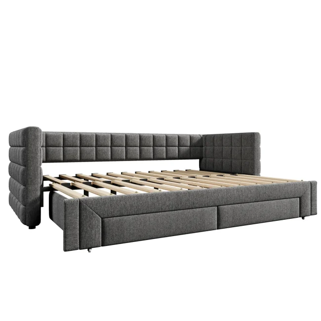 StayPlay Runaway Bed 90x200cm – Grijs met 2 laden