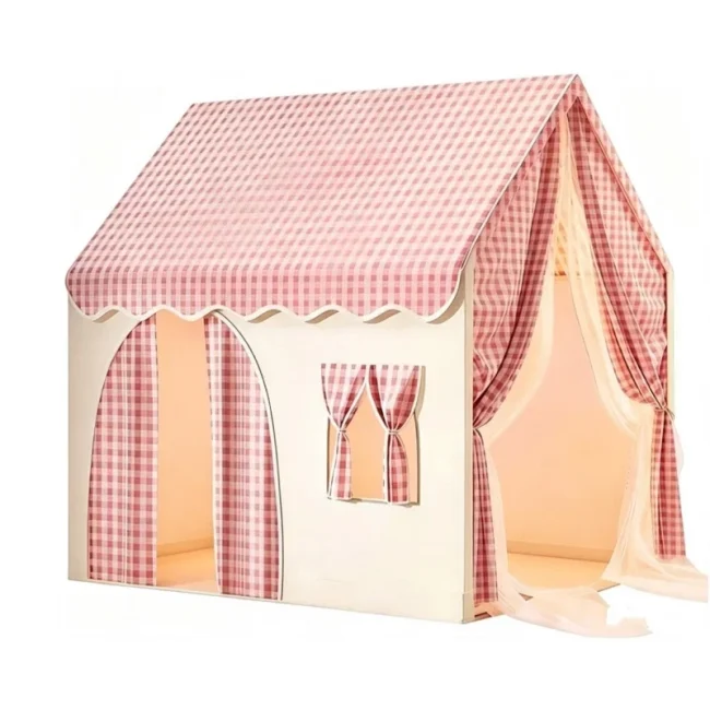 Grote kasteel speel tent, opvouwbaar speelhuis, draagbaar klein speelhuis, ideale speel tent voor thuis, voor speelkamer, achtertuin en leuke activiteiten.