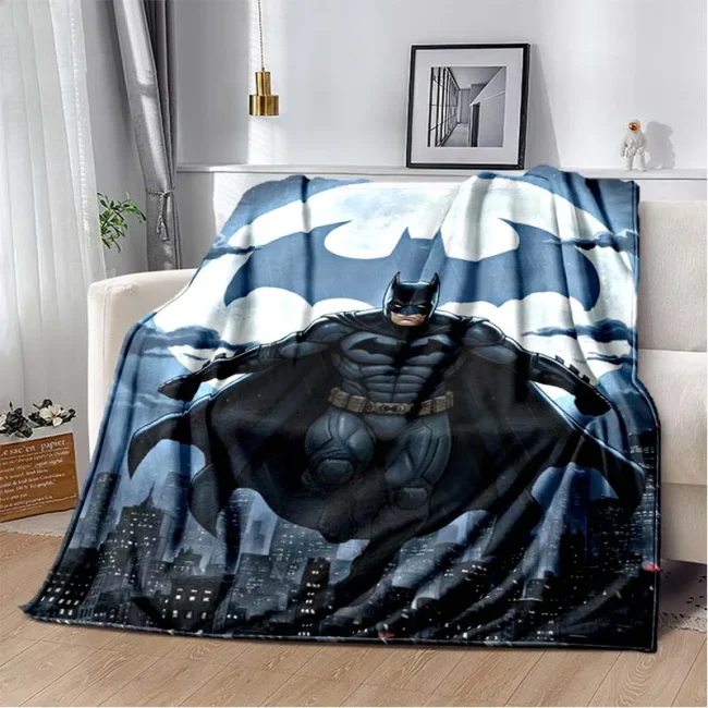 Batman superheldendeken, draagbaar en geschikt voor alle seizoenen, een uniek verjaardagscadeau. Een zachte flanellen deken