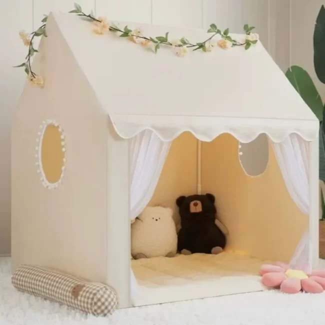 Grote kinderspeelgoedtent Prinsessenkasteel Speelhuis Kinderen Klein huis Opvouwbare binnen- en buitenspeeltent Babytent