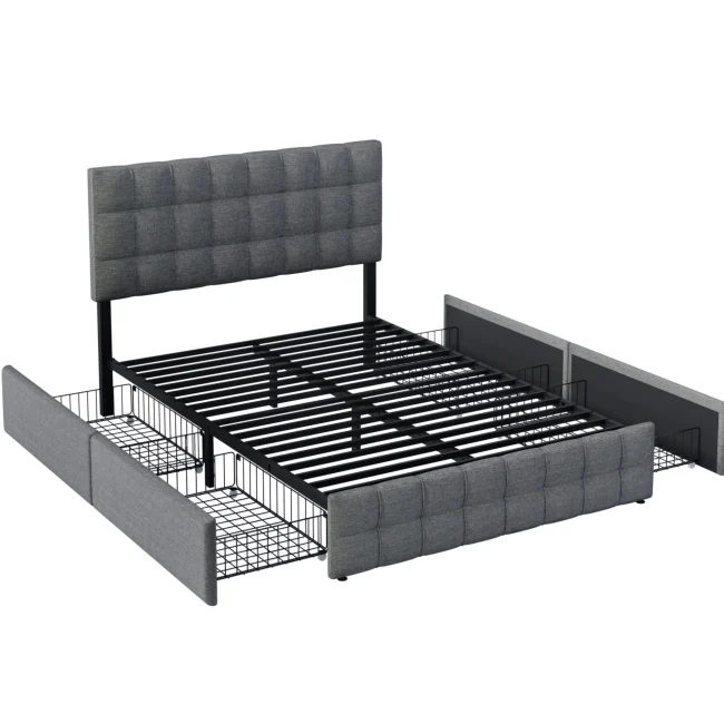StayPlay Runaway Bed 140x200cm – Grijs met 4 laden
