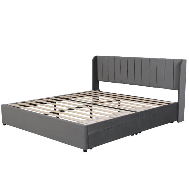 StayPlay Runaway Bed 180x200cm – Grijs met 2 laden