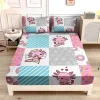 Leuke Axolotl lakenset, Axolotl beddengoedset voor kinderen Cartoon hoeslakenset met kussenslopen75 * 50 cm, Axolotl bedovertrekset